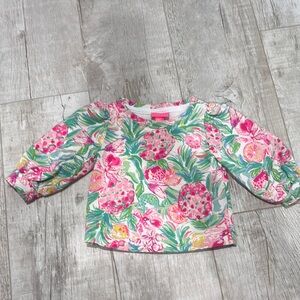 Floral Kids Top - Pink and Green